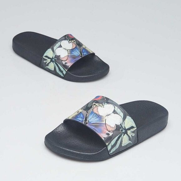 Valentino Multicolor Rubber Butterfly Slide Sandals Size 4.5/35 - Picture 1 of 5